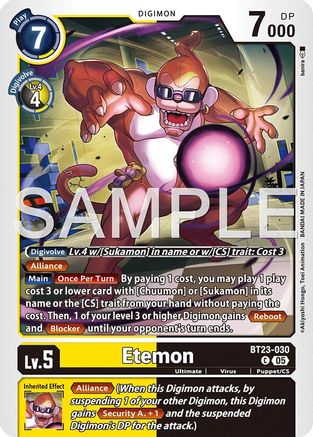 Etemon (BT23-030)  Common - Hackers' Slumber