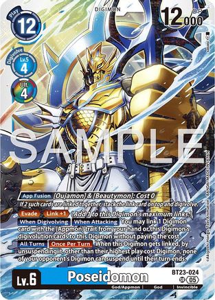 Poseidomon (BT23-024) Foil Super Rare - Hackers' Slumber