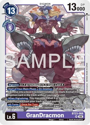 GranDracmon (BT23-068) Foil Super Rare - Hackers' Slumber