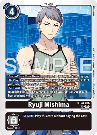 Ryuji Mishima (BT23-085) Foil Super Rare - Hackers' Slumber