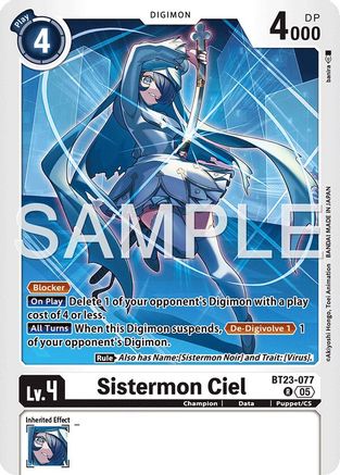 Sistermon Ciel (BT23-077) Foil Rare - Hackers' Slumber