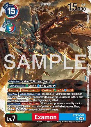 Examon (BT23-047SR) Foil Super Rare - Hackers' Slumber