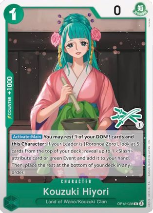 Kouzuki Hiyori (Zoro Deck) (OP12-028) - Normal Rare - Learn Together Deck Set