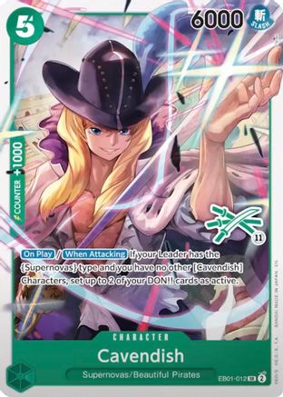 Cavendish (Zoro Deck) (EB01-012) - Normal Super Rare - Learn Together Deck Set