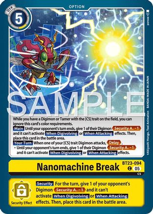 Nanomachine Break (BT23-094)  Common - Hackers' Slumber