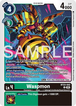 Waspmon (BT23-042)  Common - Hackers' Slumber