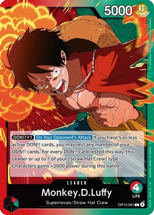 Monkey.D.Luffy (001) (OP13-001) - Normal Leader - Carrying On His Will