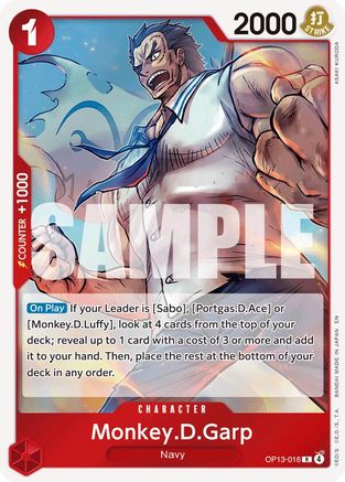 Monkey.D.Garp (OP13-016) - Foil Rare - Carrying On His Will