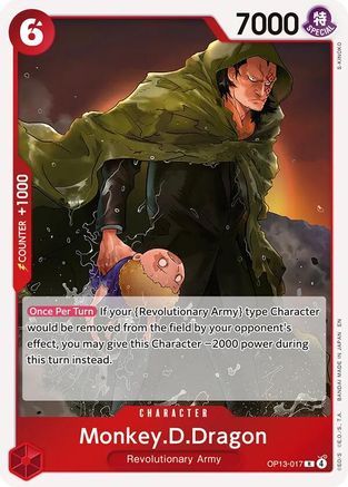 Monkey.D.Dragon (OP13-017) - Foil Rare - Carrying On His Will