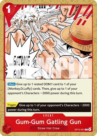 Gum-Gum Gatling Gun (OP13-021) - Normal Common - Carrying On His Will