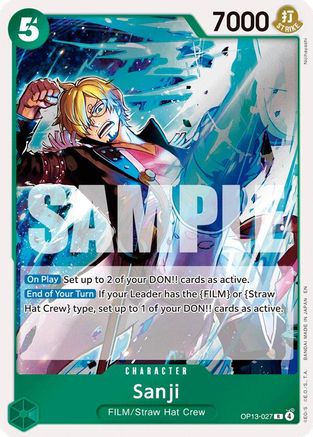 Sanji (OP13-027) - Foil Rare - Carrying On His Will