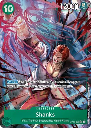 Shanks (028) (Alternate Art) (OP13-028) - Foil Super Rare - Carrying On His Will