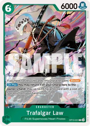 Trafalgar Law (OP13-031) - Foil Rare - Carrying On His Will