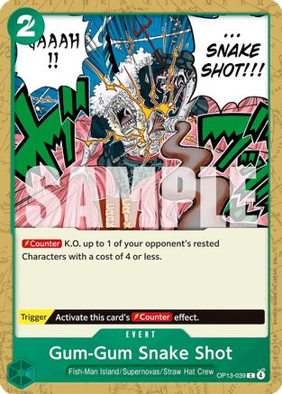 Gum-Gum Snake Shot (OP13-039) - Normal Common - Carrying On His Will
