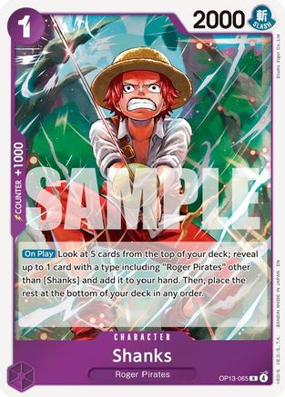 Shanks (065) (OP13-065) - Foil Rare - Carrying On His Will