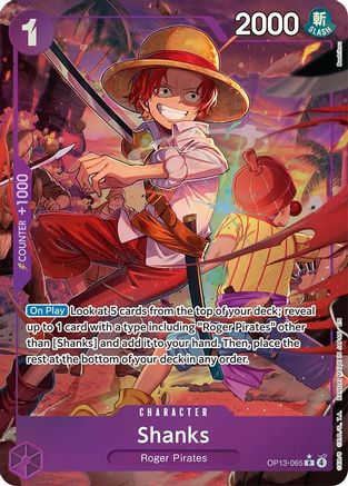 Shanks (065) (Alternate Art) (OP13-065) - Foil Rare - Carrying On His Will