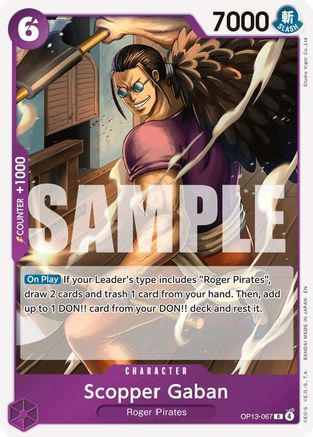 Scopper Gaban (OP13-067) - Foil Rare - Carrying On His Will