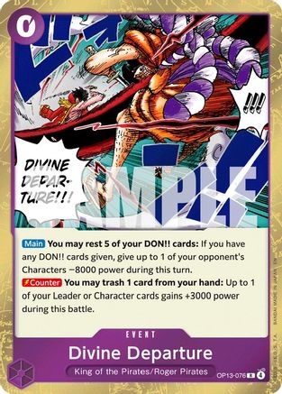 Divine Departure (OP13-076) - Foil Rare - Carrying On His Will
