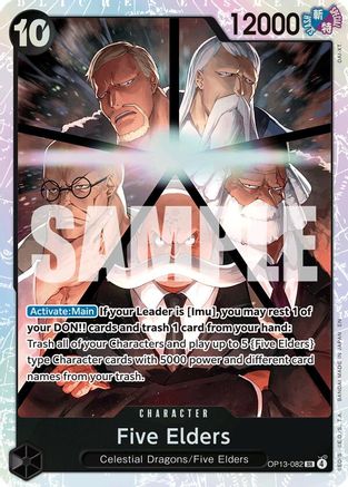 Five Elders (OP13-082) - Foil Super Rare - Carrying On His Will