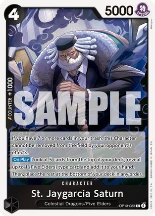 St. Jaygarcia Saturn (OP13-083) - Foil Rare - Carrying On His Will