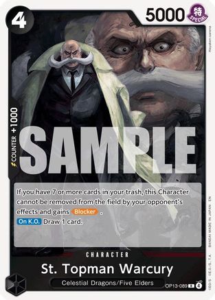 St. Topman Warcury (OP13-089) - Foil Rare - Carrying On His Will
