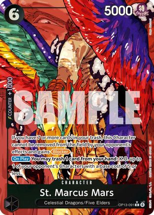 St. Marcus Mars (Alternate Art) (OP13-091) - Foil Rare - Carrying On His Will