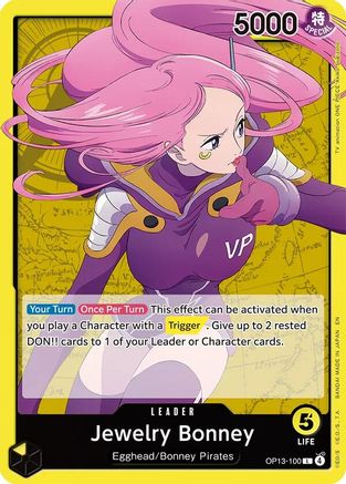 Jewelry Bonney (100) (OP13-100) - Normal Leader - Carrying On His Will