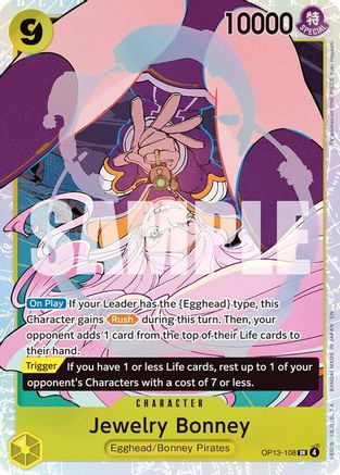 Jewelry Bonney (108) (OP13-108) - Foil Super Rare - Carrying On His Will