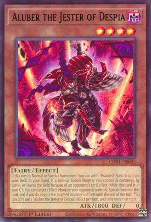 Aluber the Jester of Despia (CH01-EN003) - Ultra Rare - 1st Edition - THE CHRONICLES DECK: The Fallen & The Virtuous (All-Foil Edition)