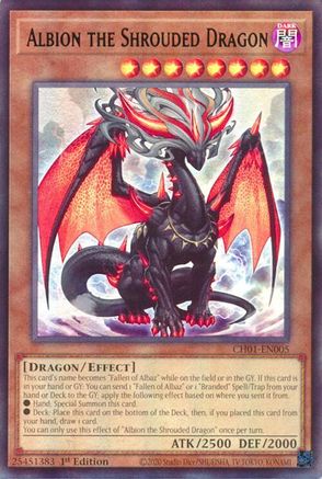 Albion the Shrouded Dragon (CH01-EN005) - Ultra Rare - 1st Edition - THE CHRONICLES DECK: The Fallen & The Virtuous (All-Foil Edition)