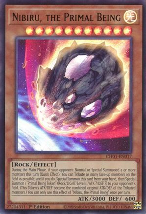 Nibiru, the Primal Being (CH01-EN017) - Ultra Rare - 1st Edition - THE CHRONICLES DECK: The Fallen & The Virtuous (All-Foil Edition)