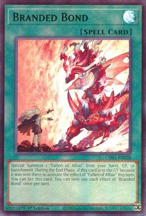 Branded Bond (CH01-EN028) - Ultra Rare - 1st Edition - THE CHRONICLES DECK: The Fallen & The Virtuous (All-Foil Edition)