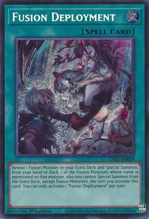 Fusion Deployment (Secret Rare) (CH01-EN029) - Secret Rare - 1st Edition - THE CHRONICLES DECK: The Fallen & The Virtuous (All-Foil Edition)