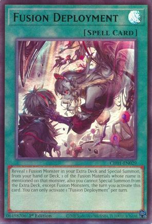 Fusion Deployment (CH01-EN029) - Ultra Rare - 1st Edition - THE CHRONICLES DECK: The Fallen & The Virtuous (All-Foil Edition)