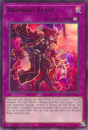 Branded Beast (CH01-EN037) - Ultra Rare - 1st Edition - THE CHRONICLES DECK: The Fallen & The Virtuous (All-Foil Edition)