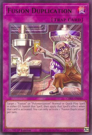 Fusion Duplication (CH01-EN040) - Ultra Rare - THE CHRONICLES DECK: The Fallen & The Virtuous (All-Foil Edition)