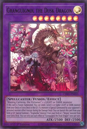 Granguignol the Dusk Dragon (CH01-EN050) - Ultra Rare - 1st Edition - THE CHRONICLES DECK: The Fallen & The Virtuous (All-Foil Edition)