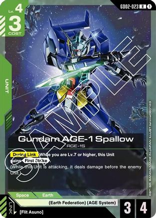Gundam AGE-1 Spallow (GD02-023) - Holofoil - Dual Impact