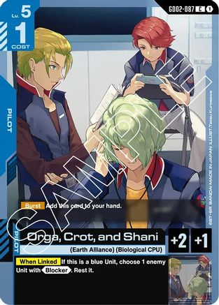 Orga, Crot, and Shani (GD02-087) -  - Dual Impact