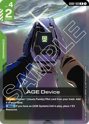 AGE Device (GD02-103) - Holofoil - Dual Impact
