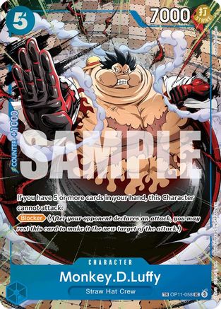 Monkey.D.Luffy - OP11-058 (TR) (OP11-058) - Foil Treasure Rare - Carrying On His Will