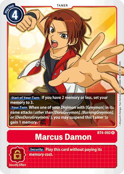 Marcus Damon BT4-092 R (Great Legend) 