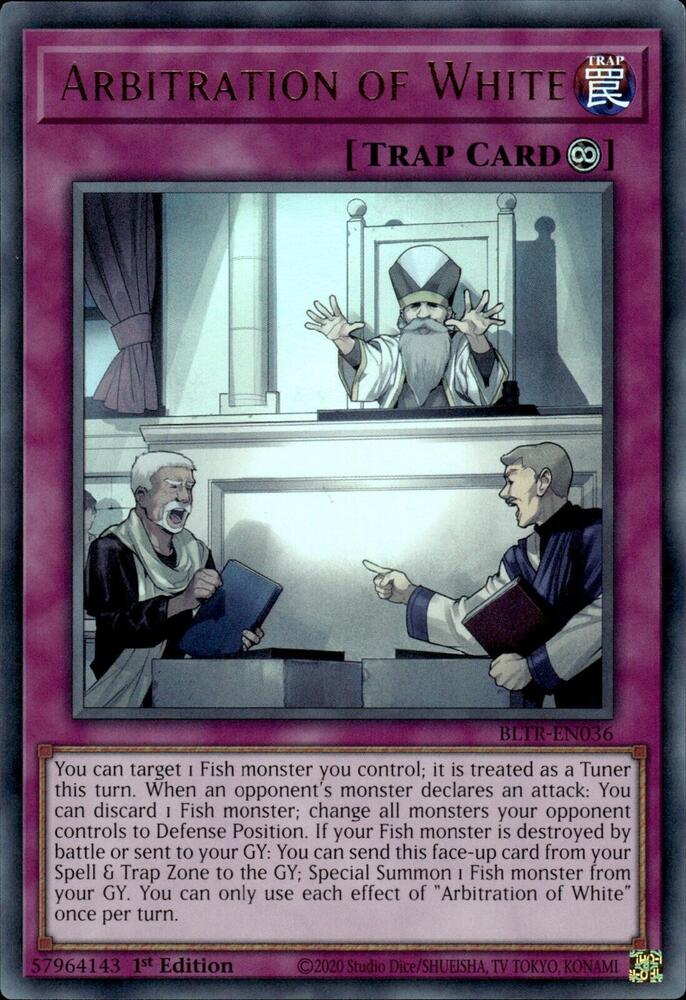 Arbitration of White BLTR-EN036 (Battles of Legend: Terminal Revenge)  - 1st Edition
