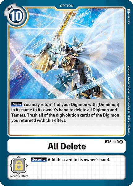 All Delete BT5-110 R (Battle of Omni) 