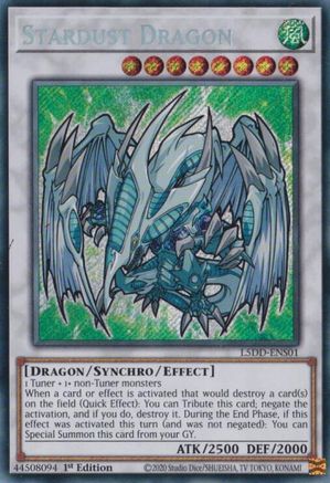 Stardust Dragon (L5DD-ENS01) (L5DD-ENS01) - Secret Rare - Legendary 5D's Decks