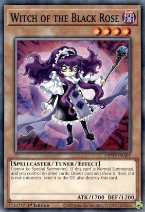 Witch of the Black Rose (L5DD-ENA02) -  - 1st Edition - Legendary 5D's Decks