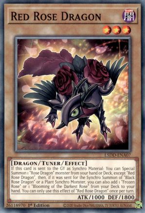 Red Rose Dragon (L5DD-ENA07) -  - 1st Edition - Legendary 5D's Decks