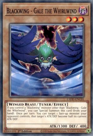 Blackwing - Gale the Whirlwind (L5DD-ENC01) -  - 1st Edition - Legendary 5D's Decks