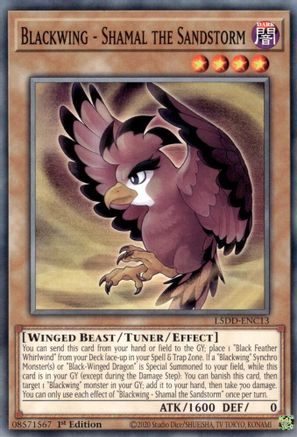 Blackwing - Shamal the Sandstorm (L5DD-ENC13) -  - 1st Edition - Legendary 5D's Decks