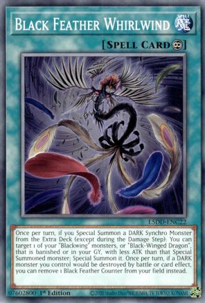 Black Feather Whirlwind (L5DD-ENC22) - Common - 1st Edition - Legendary 5D's Decks
